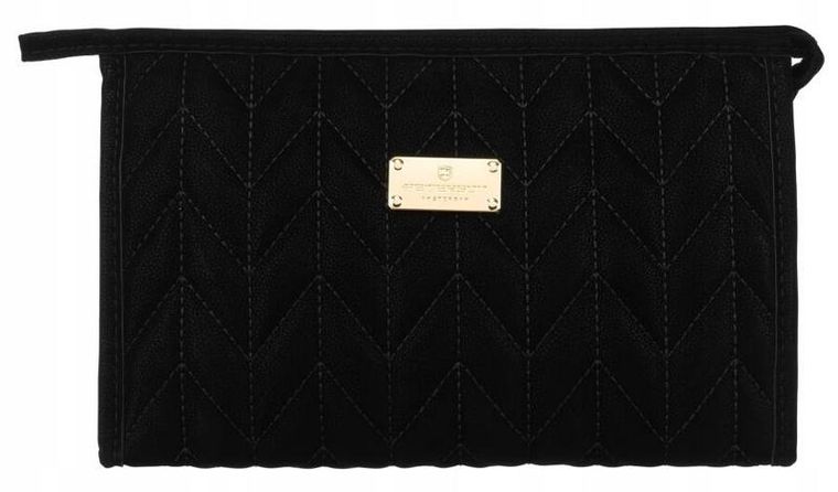 Peterson, kosmetyczka ze skóry ekologicznej, czarny