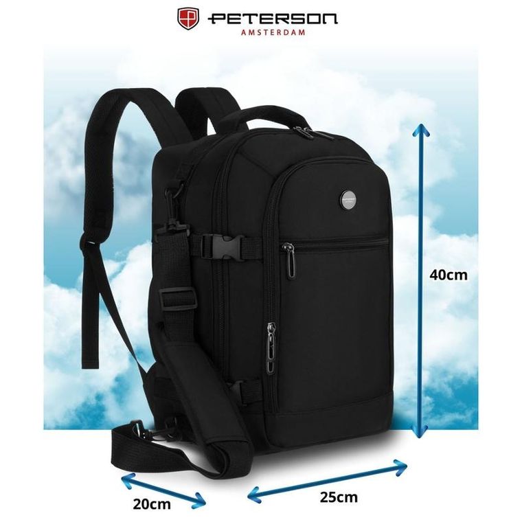Peterson, plecak podróżny, czarny