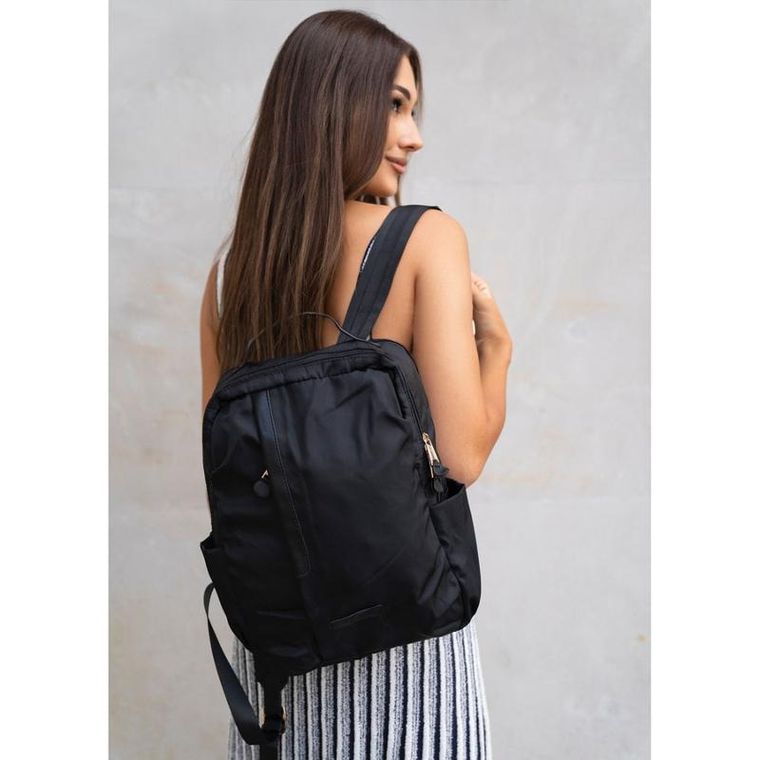 Peterson, plecak z uchwytem na walizkę, nylonowy, czarny