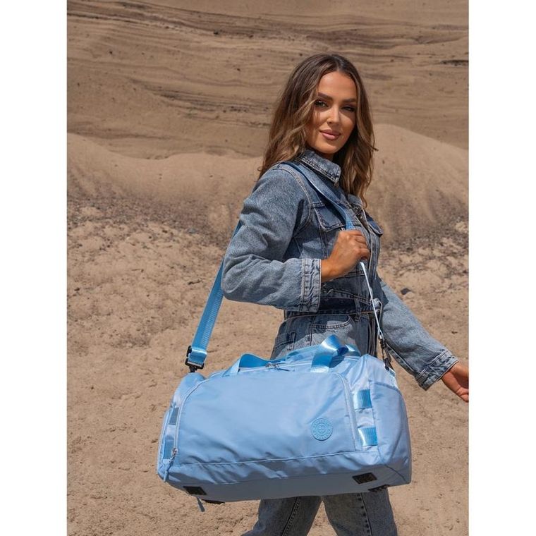 Peterson, torba podróżna z uchwytem na walizkę, błękitna