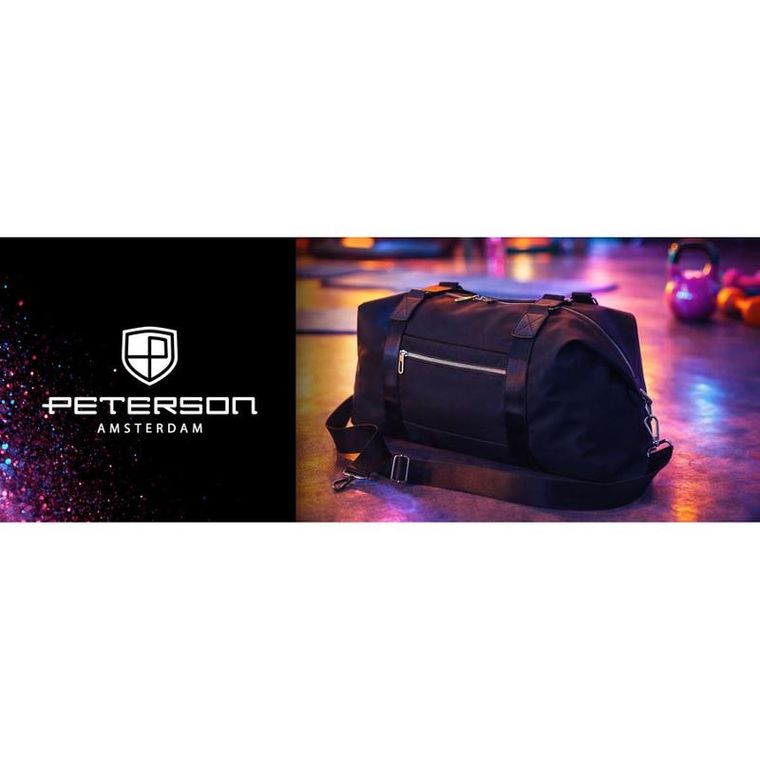 Peterson, torba sportowa, 1-komorowa, czarna