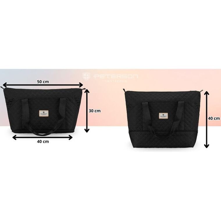 Peterson, torba treningowa, 1-komorowa, czarna