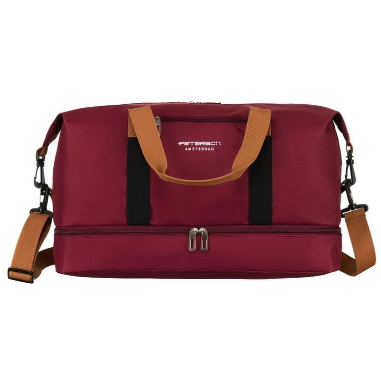 Peterson, torba weekendowa, burgundowa