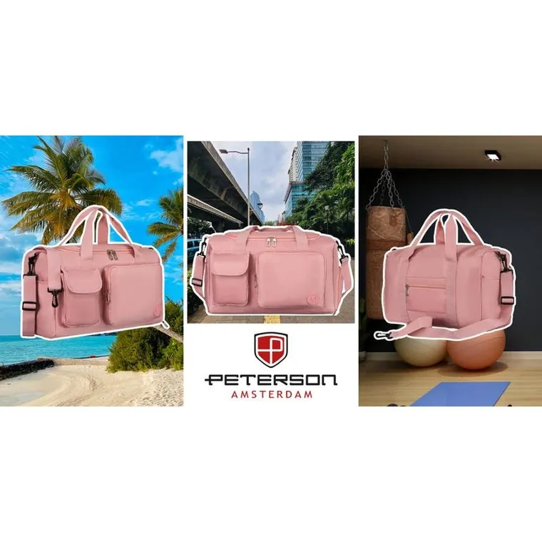 Peterson, torba weekendowa, różowa