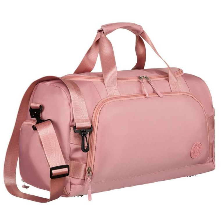 Peterson, torba weekendowo-podróżna z komorą boczną na buty, różowa