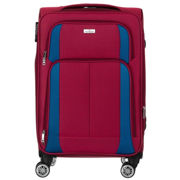 Peterson, walizka, duża, czerwono-niebieska, 78 cm