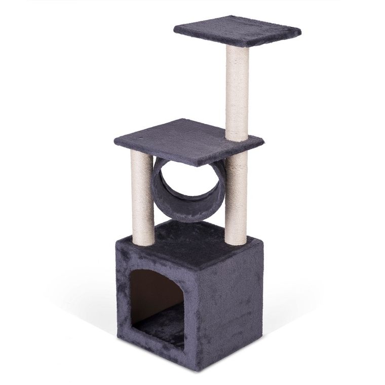 Pethaus, drapak dla kota, domek, szary, 93 cm