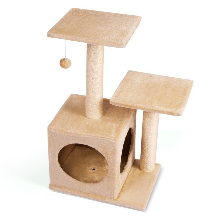 Pethaus, drapak dla kota, zabawka na sznurku, kremowy, 74 cm