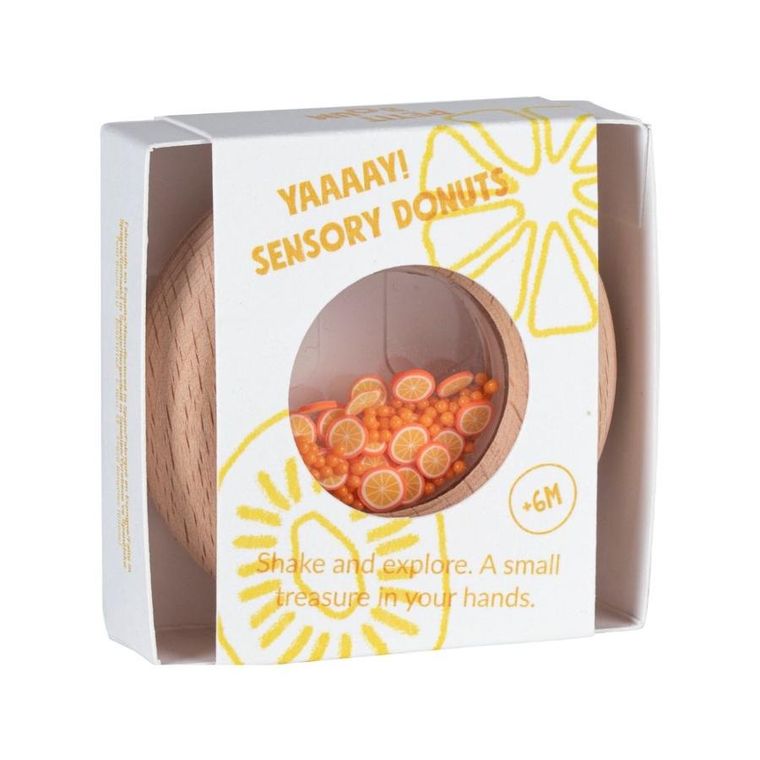 Petit Boum, grzechotka sensoryczna, pomarańcza