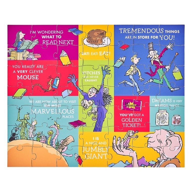 Petit Collage, Roald Dahl, Książki, puzzle dwustronne, 49 elementów