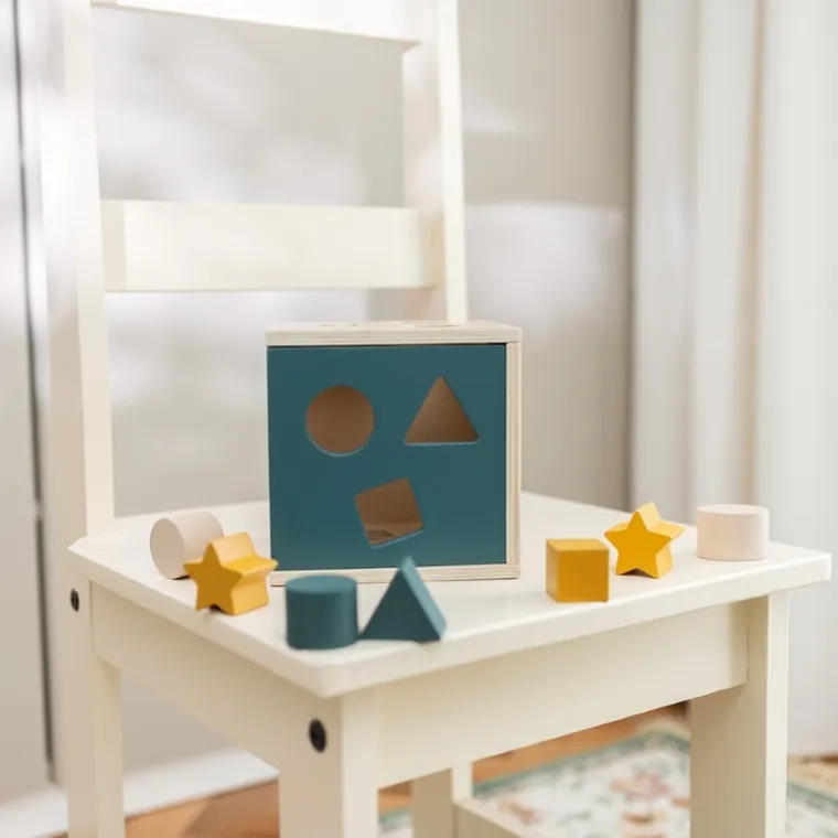 Petite&Mars, Gravity Wood of Mars, drewniany sorter, Cosmic Blue