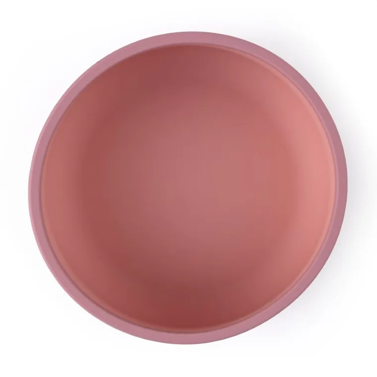 Petite&Mars, Take&Match, dwukolorowa miska, Dusty Rose, 6m+