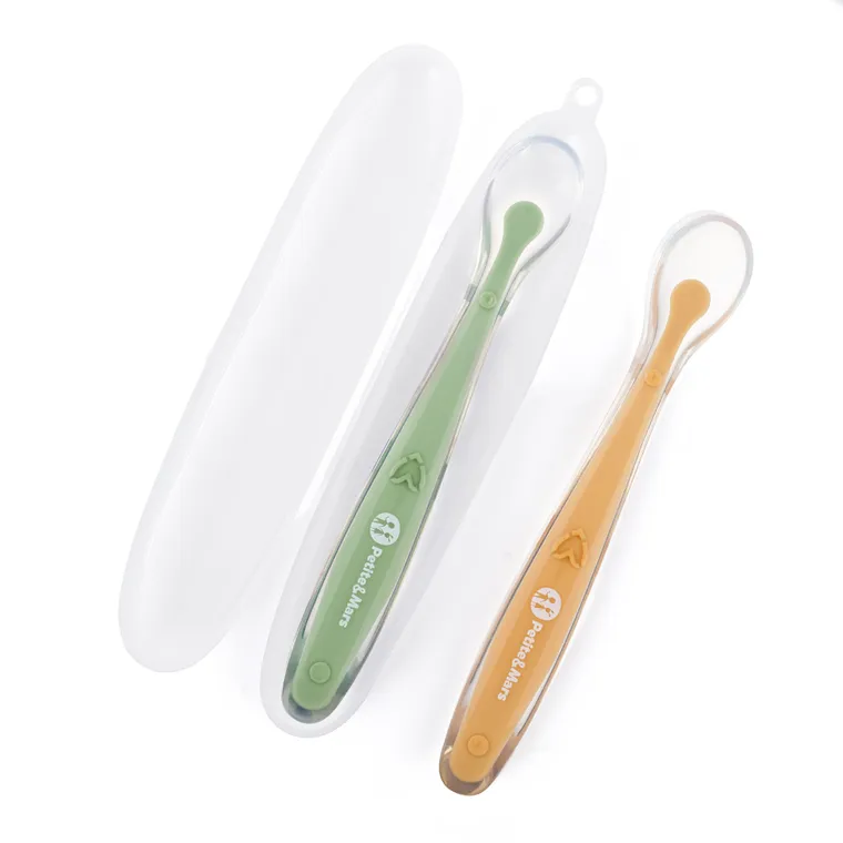 Petite&Mars, Take&Match, zestaw łyżeczek silikonowych z etui