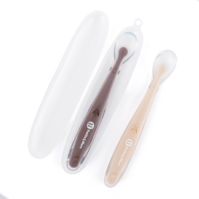 Petite&Mars, Take&Match, zestaw łyżeczek silikonowych z etui