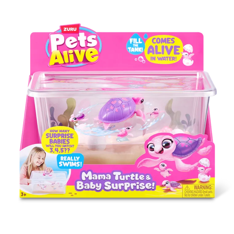 Pets Alive, Mama Turtle & Baby Surprise, mama żółw i małe żółwiki, zabawka interaktywna