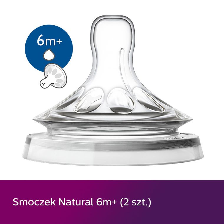 Philips Avent, Natural 2.0, smoczek do gęstego pokarmu, 6m+, 2 szt.