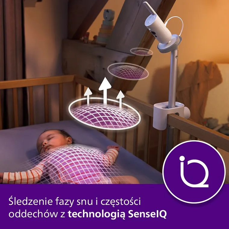 Philips Avent, SenseIQ Full HD SCD971/26, niania elektroniczna ze śledzeniem fazy snu i oddychania