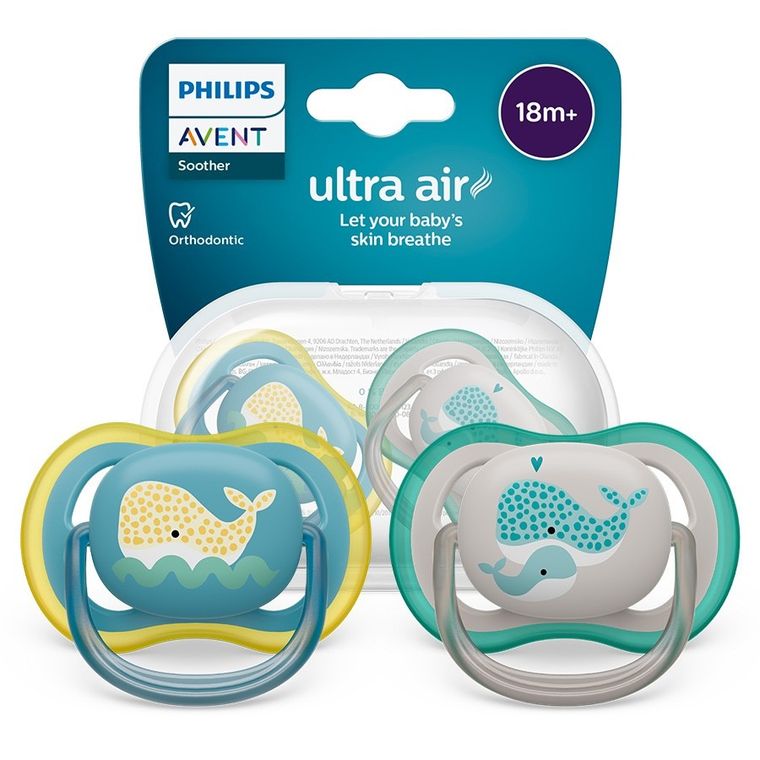 Philips Avent, Ultra Air, smoczek uspokajający, 18m+, 2 szt.