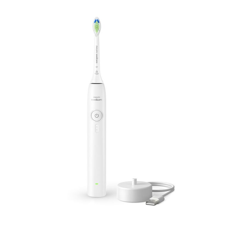 Philips Sonicare, 3100 Series, szczoteczka soniczna z czujnikiem nacisku, biała, HX4031/21