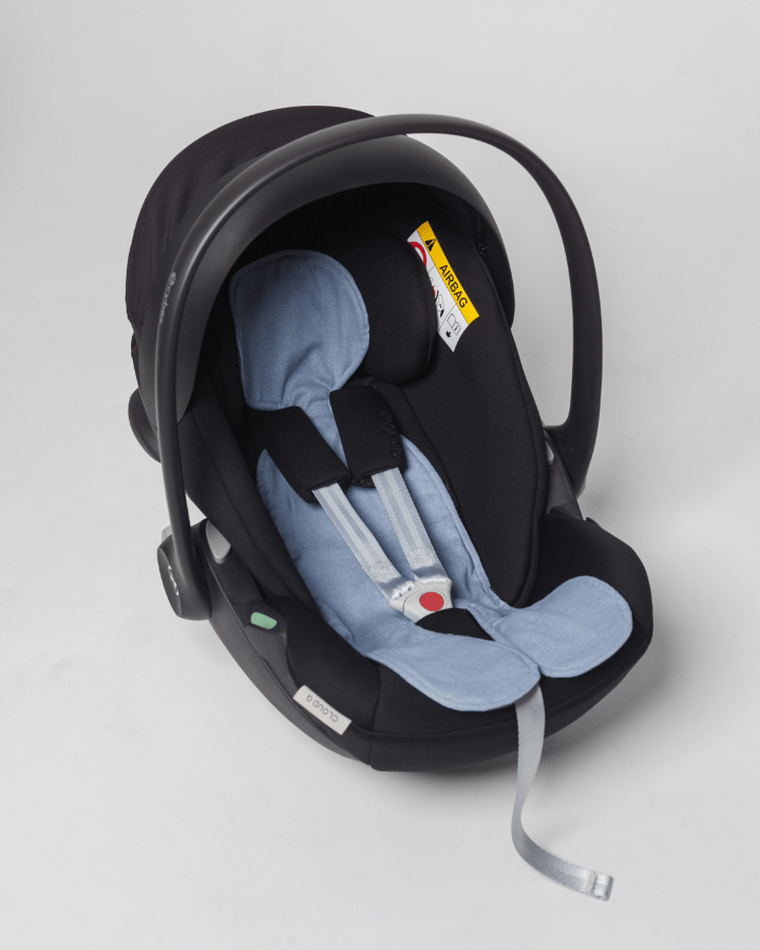 Piapimo, lniana wkładka antypotowa do fotelika samochodowego, niebieski, 0-13 kg