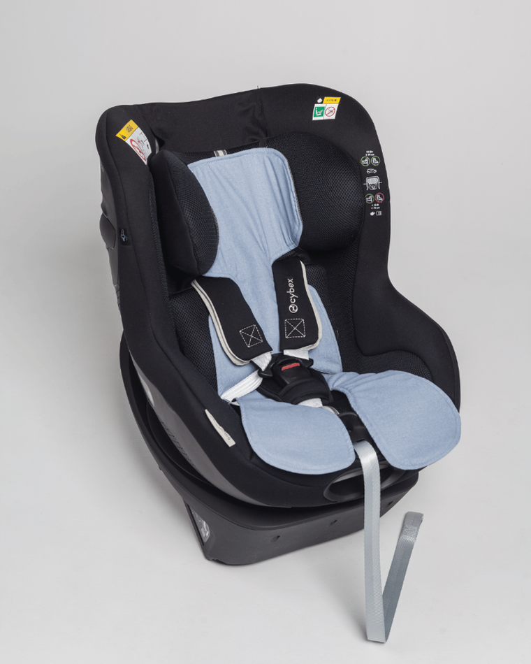 Piapimo, lniana wkładka antypotowa do fotelika samochodowego, niebieski, 9-18 kg