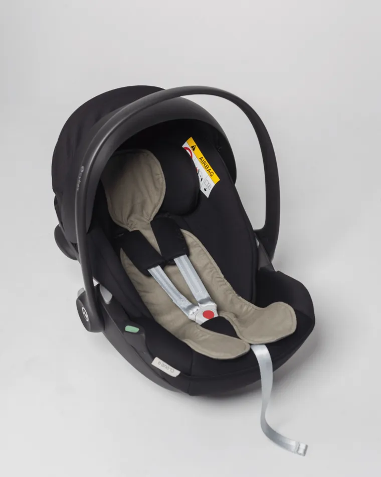 Piapimo, lniana wkładka antypotowa do fotelika samochodowego, oliwkowy, 0-13 kg