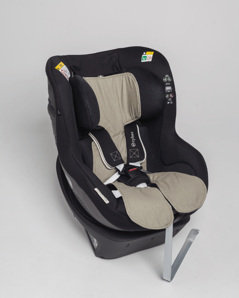 Piapimo, lniana wkładka antypotowa do fotelika samochodowego, oliwkowy, 9-18 kg