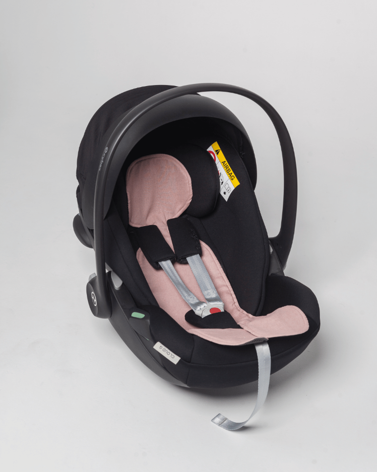 Piapimo, lniana wkładka antypotowa do fotelika samochodowego, róż, 0-13 kg