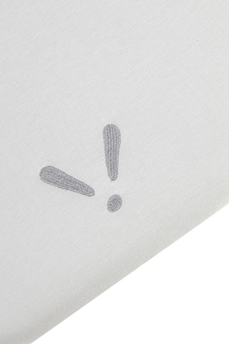 Piapimo, SleepSweet, prześcieradło do wózka z haftem, szare, 40-80 cm