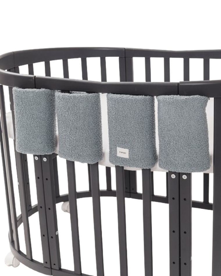 Piapimo, Teddy, ochraniacze modułowe na łóżeczko, szałwia, 4 szt.