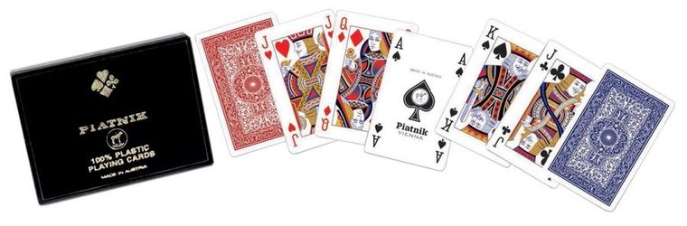 Piatnik, karty do gry, Plastic, 2 talie