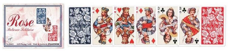 Piatnik, karty do pasjansa, Róże