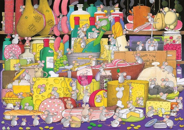 Piatnik, Myszy harcują, puzzle, 1000 elementów