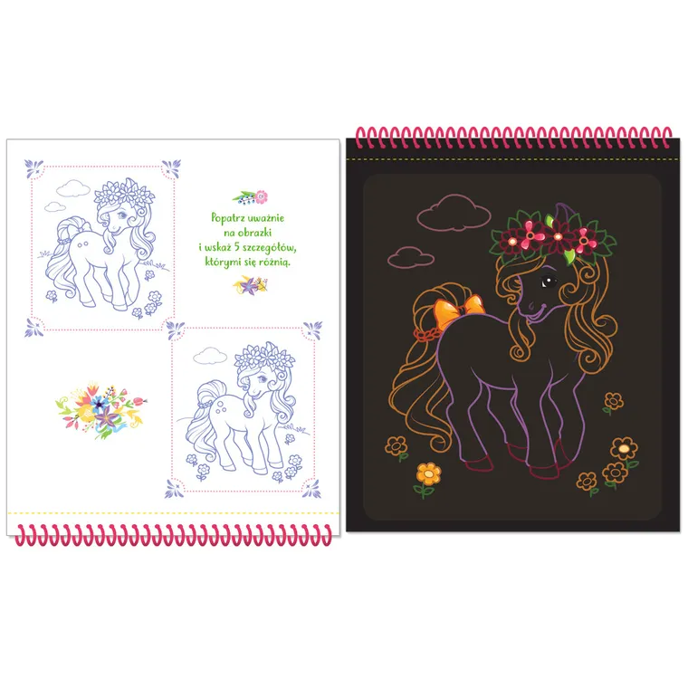 Piękne kucyki. Zdrapywanka z rysikiem