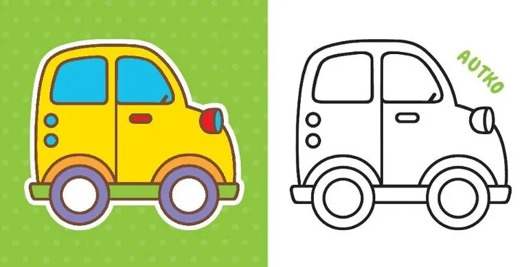 Pierwsza kolorowanka z misiem. Gruby obrys