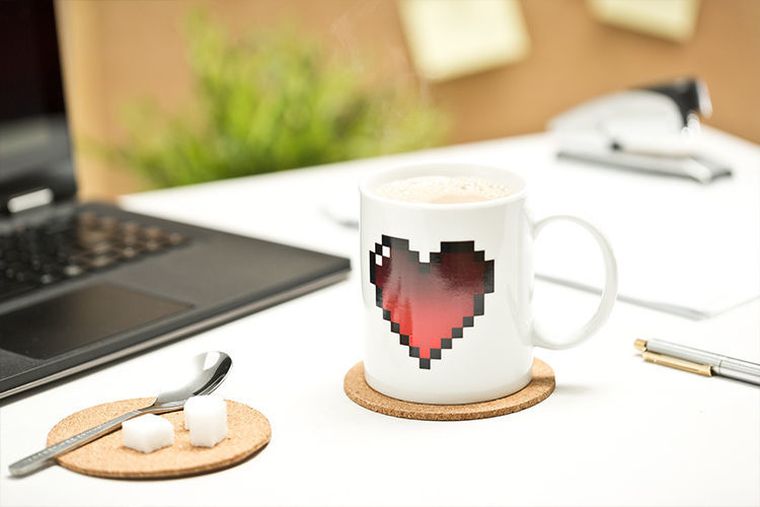 Pikselowe serce, kubek