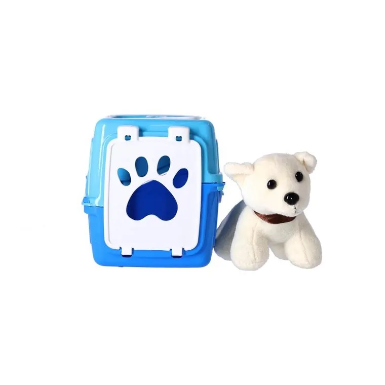 Pilsan, mój pierwszy zwierzak, maskotka, piesek, zestaw z akcesoriami i transporterem, 6 elementów