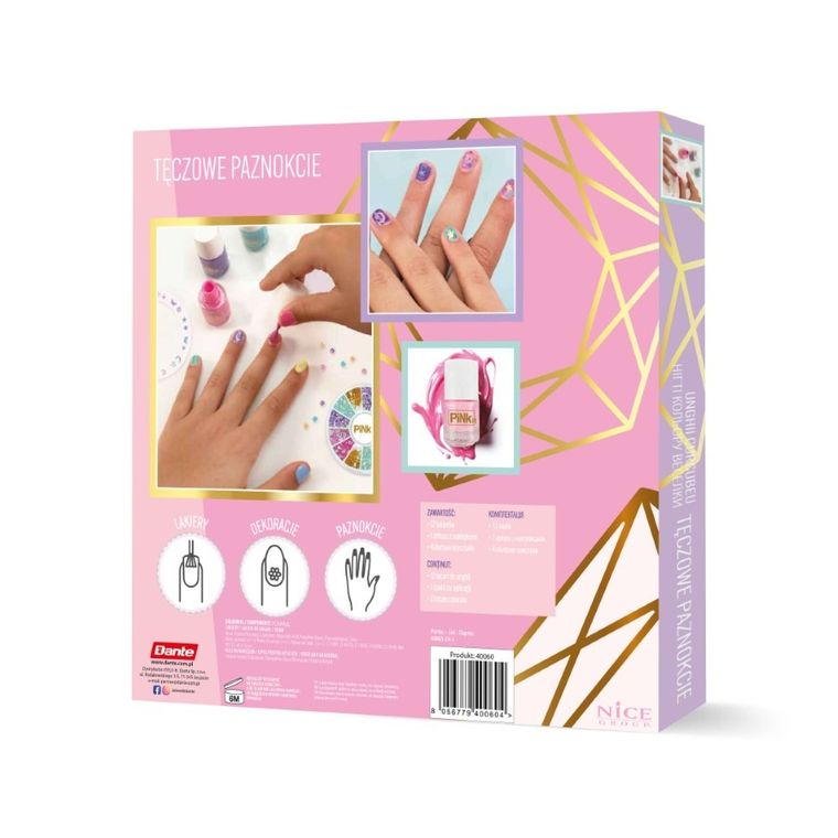 Pink It, Tęczowe paznokcie, zestaw lakierów do paznokci