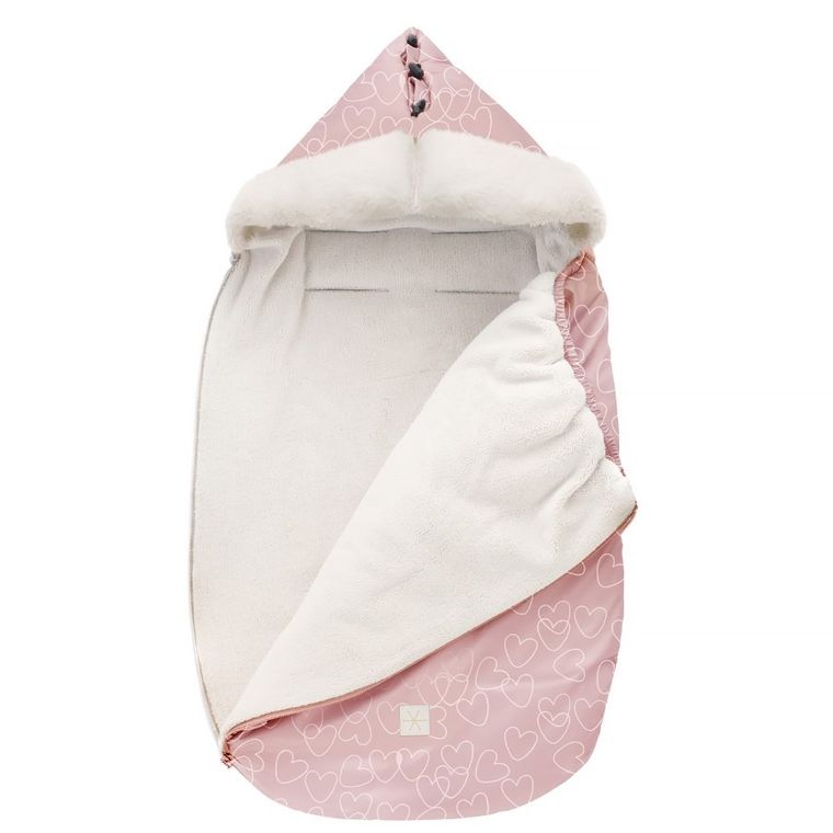 Pinokio, śpiworek do fotelika, zimowy, różowy