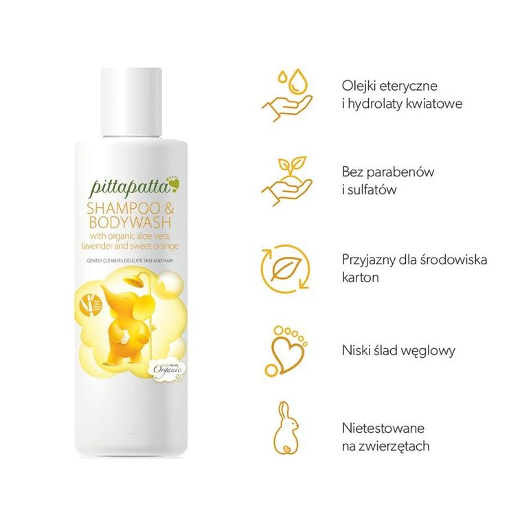 PittaPatta, szampon i płyn do mycia ciała, 250 ml