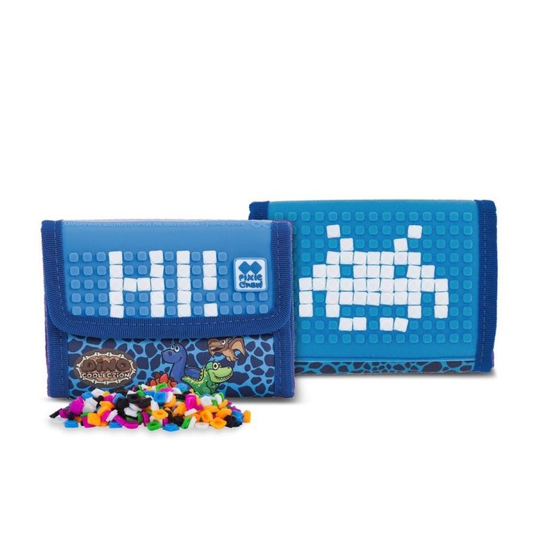 Pixie Crew, Dinozaury, portfel na rzep, niebieski panel
