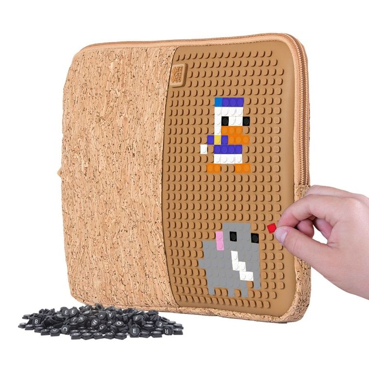 Pixie Crew, neoprenowy futerał na tablet, saszetka, korkowy, beżowy panel