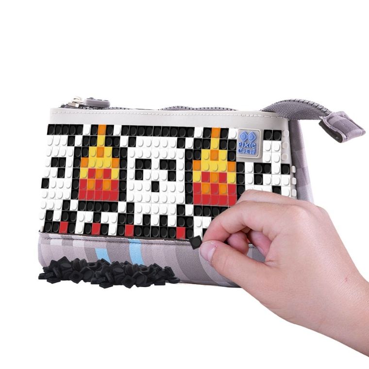 Pixie Crew, piórnik, saszetka, szaro-niebieska