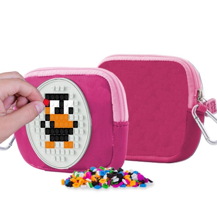 Pixie Crew, saszetka, kosmetyczka, purpurowa, panel świecący w ciemności