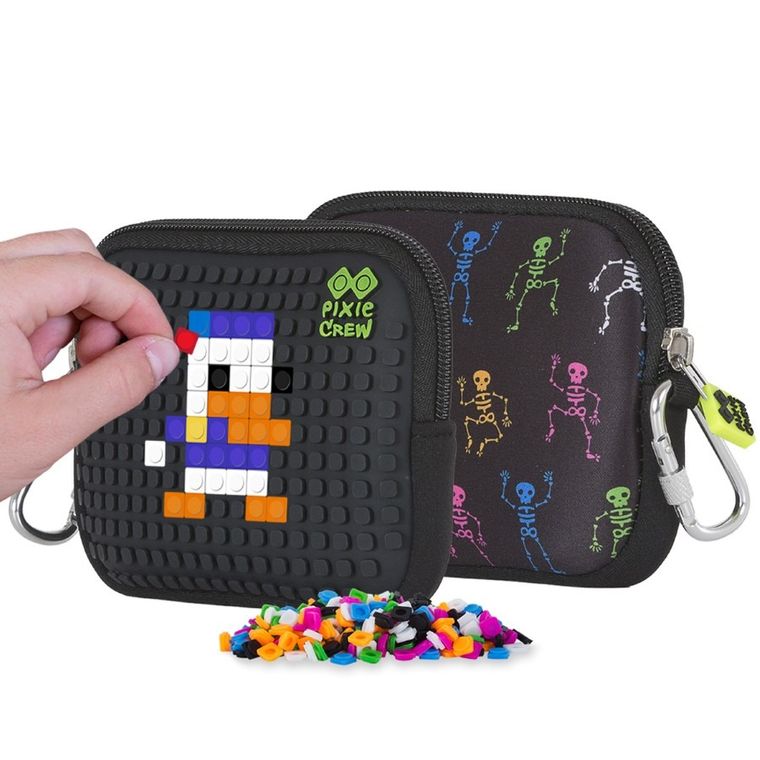 Pixie Crew, Szkielety, saszetka, kosmetyczka, czarny panel