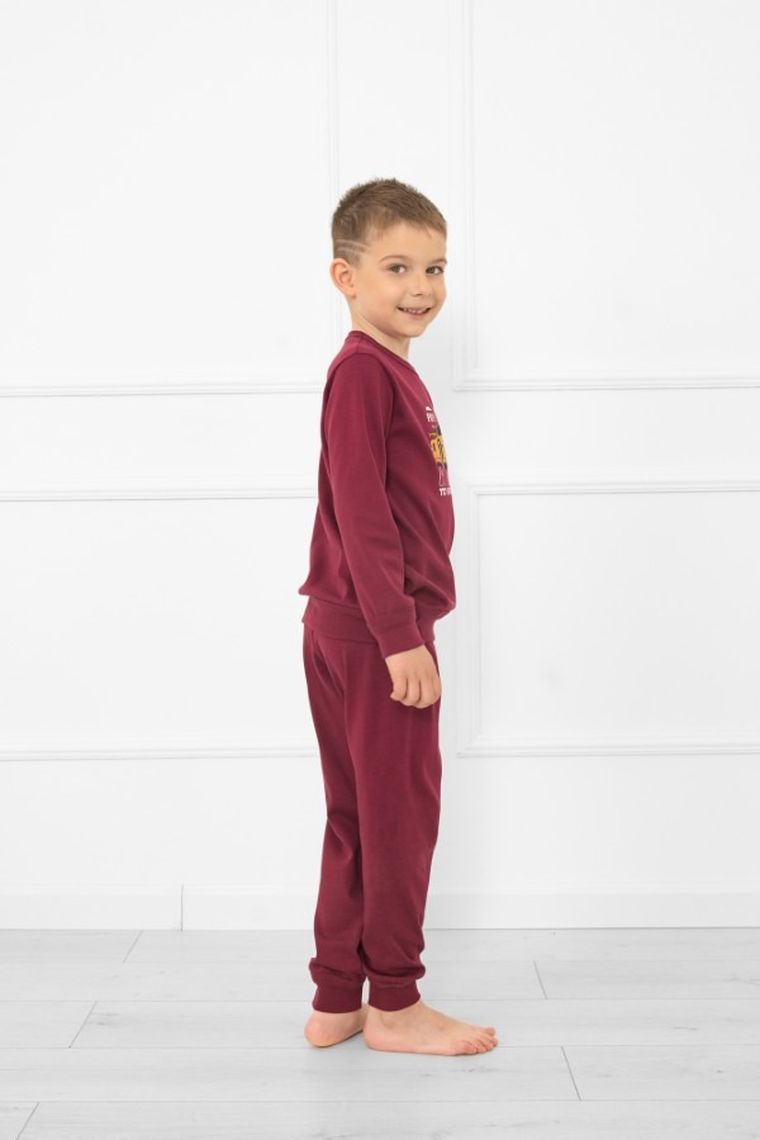 Piżama chłopięca, bordowa, Italian Fashion