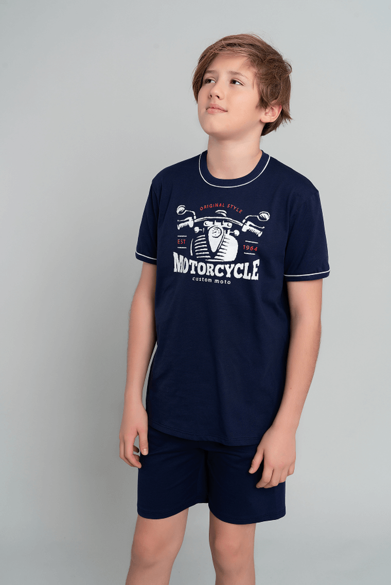 Piżama chłopięca, granatowa, Gibson, Italian Fashion