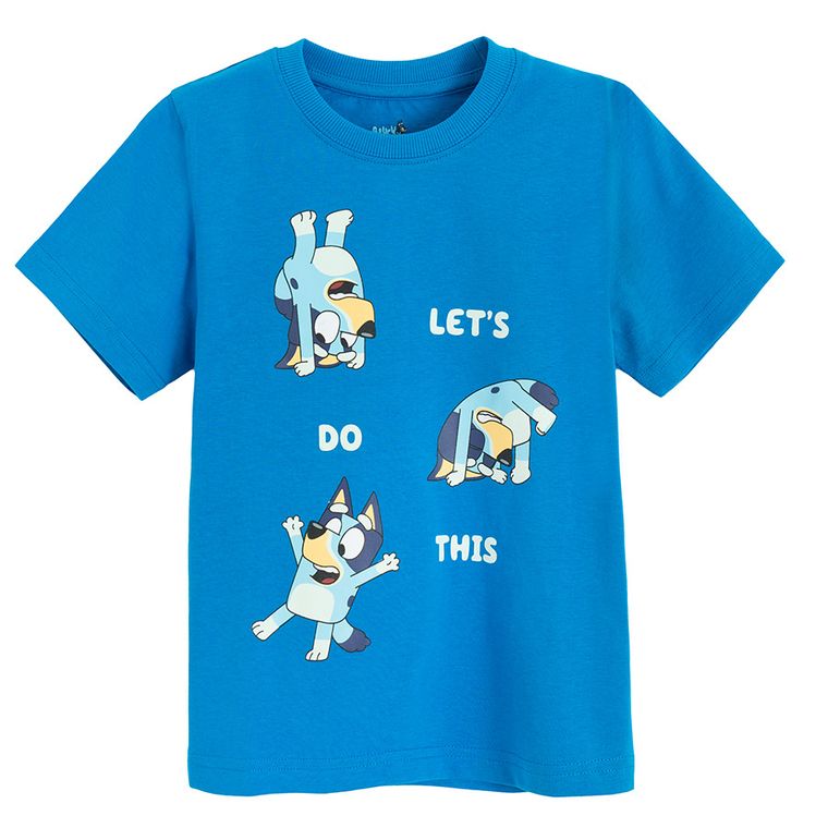 Piżama chłopięca, niebieska, Bluey, Licence Brand