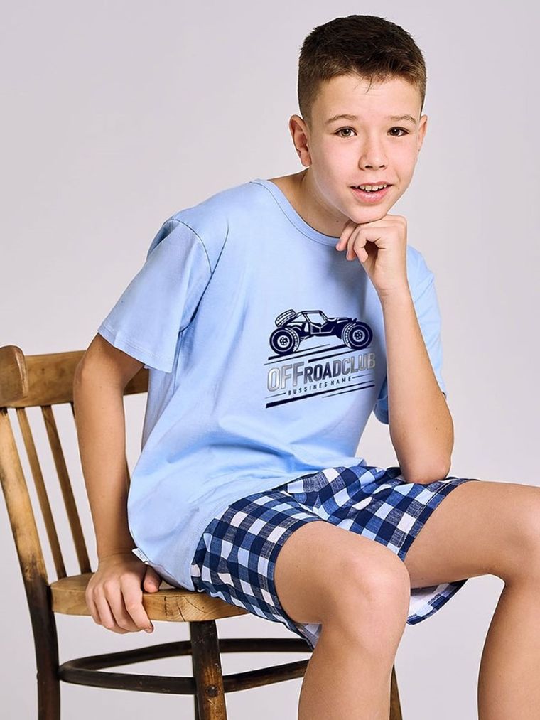 Piżama chłopięca, niebieska, Taro
