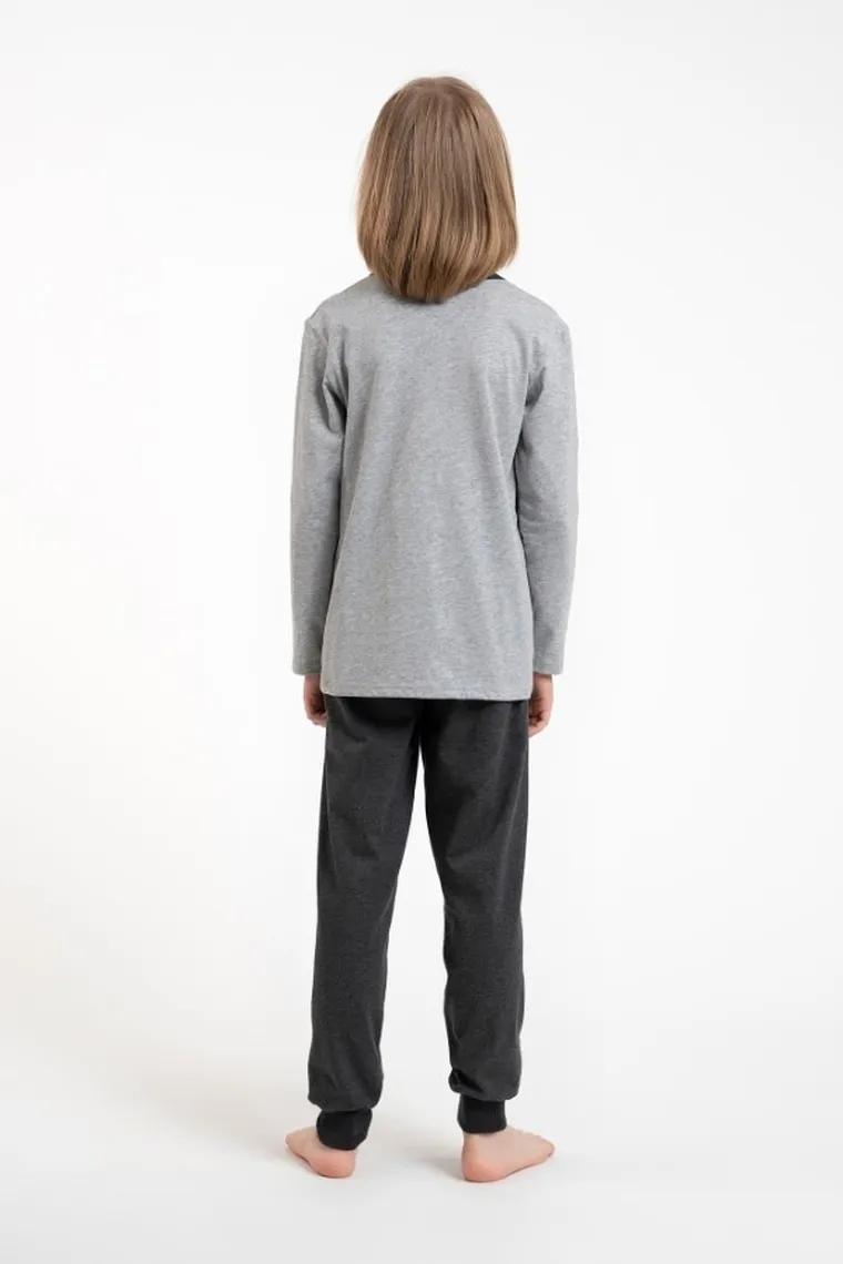 Piżama chłopięca, szara, Morten, Italian Fashion